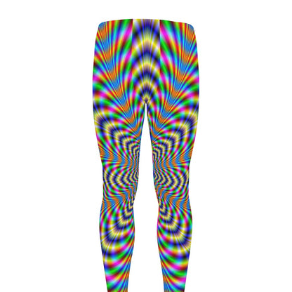 Octagonal Psychedelic Optical Illusion Men's leggings