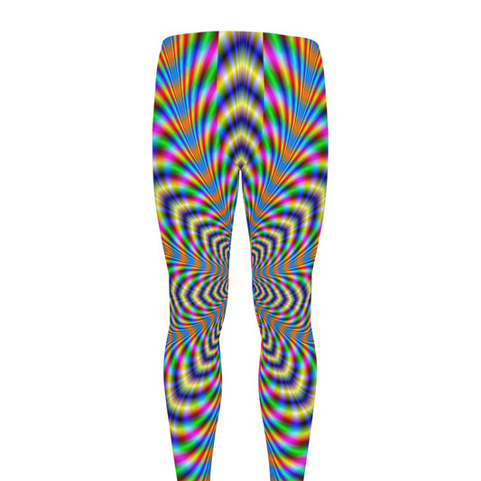 Octagonal Psychedelic Optical Illusion Men's leggings