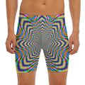 Octagonal Psychedelic Optical Illusion Men's Long Boxer Briefs