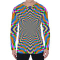 Octagonal Psychedelic Optical Illusion Men's Long Sleeve T-Shirt