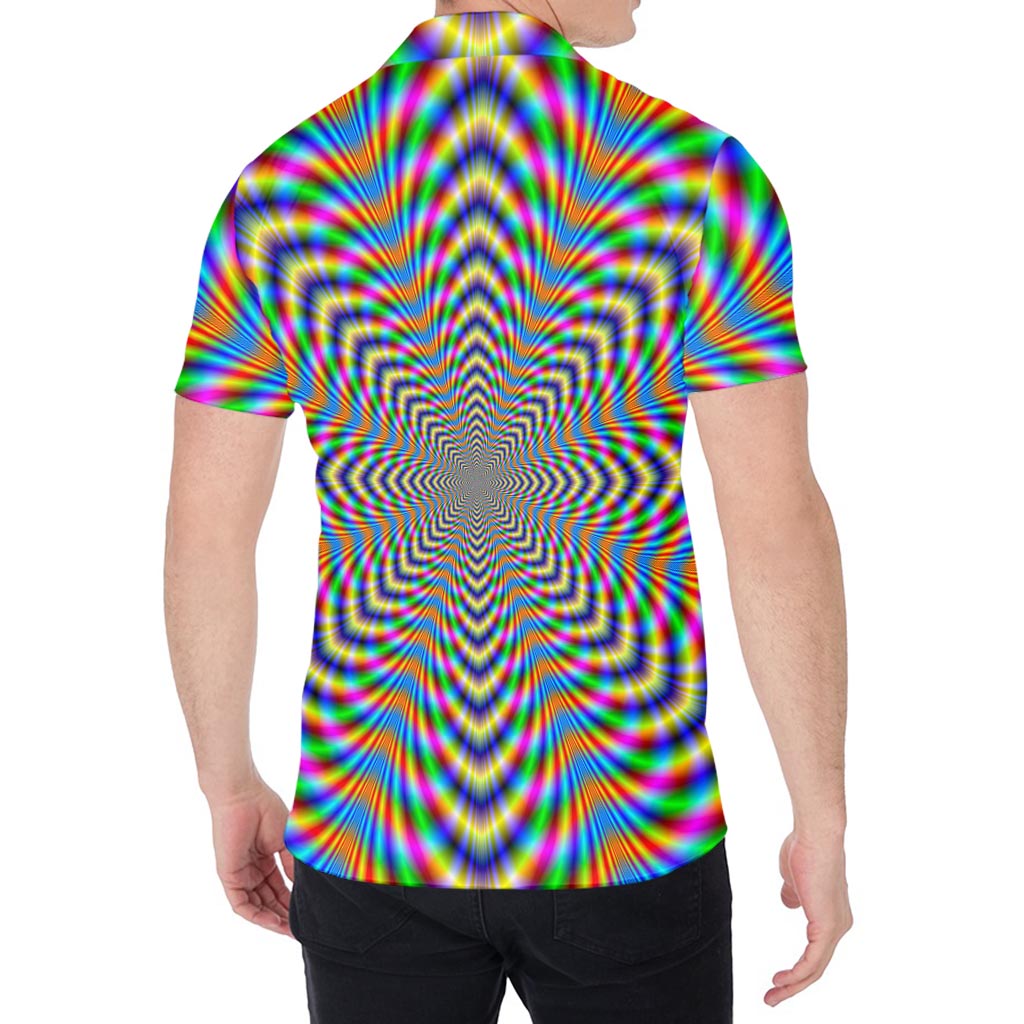 Octagonal Psychedelic Optical Illusion Men's Shirt