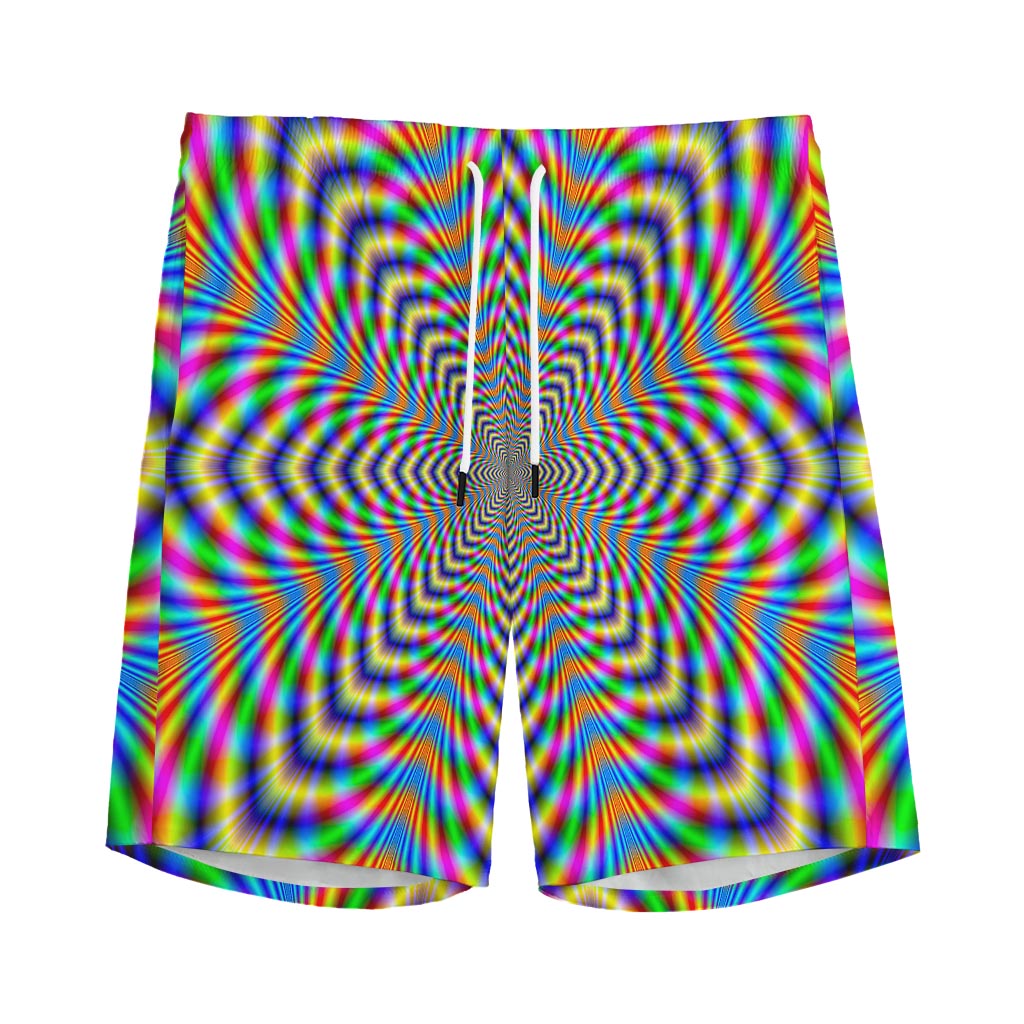 Octagonal Psychedelic Optical Illusion Men's Sports Shorts