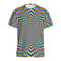 Octagonal Psychedelic Optical Illusion Men's Athletic T-Shirt