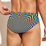 Octagonal Psychedelic Optical Illusion Men's Swim Briefs