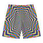 Octagonal Psychedelic Optical Illusion Men's Swim Trunks