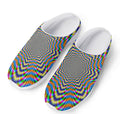 Octagonal Psychedelic Optical Illusion Mesh Casual Shoes