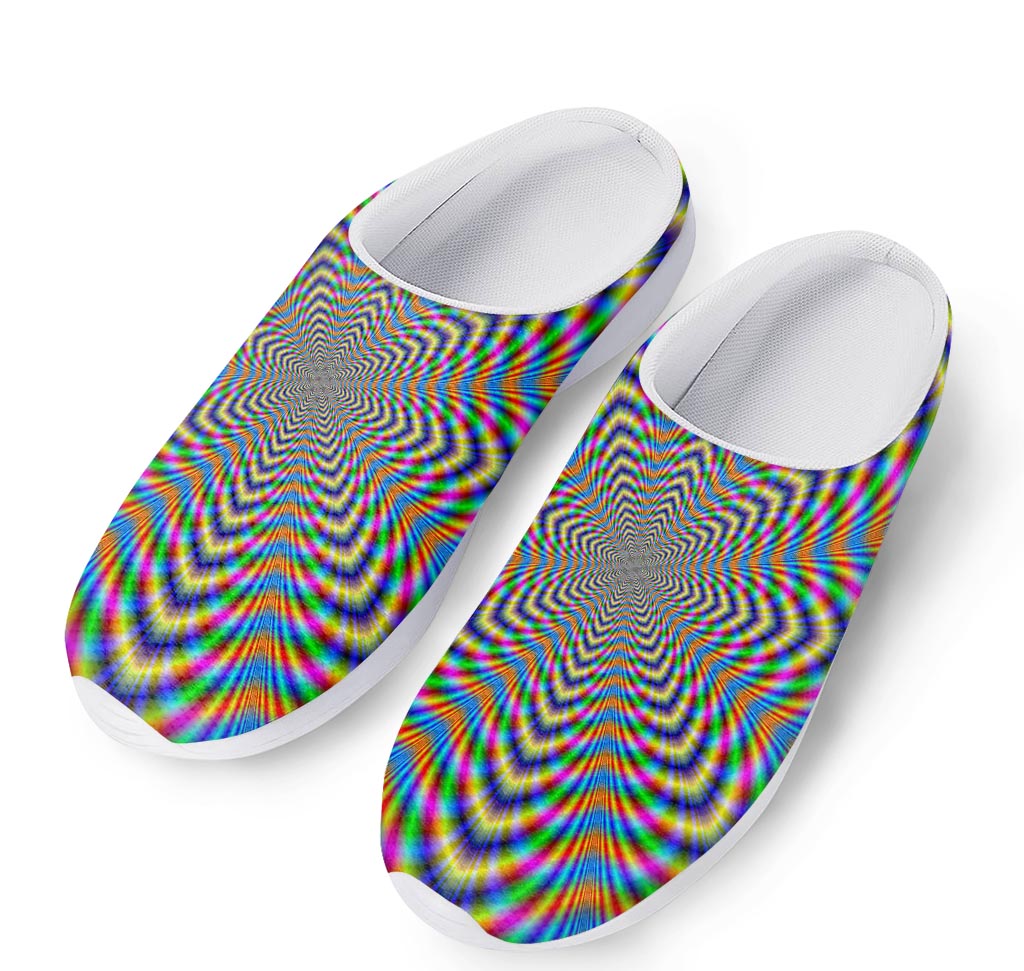 Octagonal Psychedelic Optical Illusion Mesh Casual Shoes