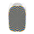 Octagonal Psychedelic Optical Illusion Mesh Laundry Hamper