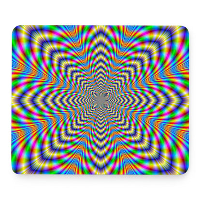Octagonal Psychedelic Optical Illusion Mouse Pad