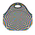 Octagonal Psychedelic Optical Illusion Neoprene Lunch Bag