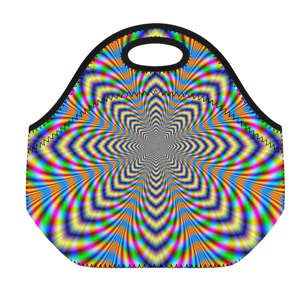 Octagonal Psychedelic Optical Illusion Neoprene Lunch Bag