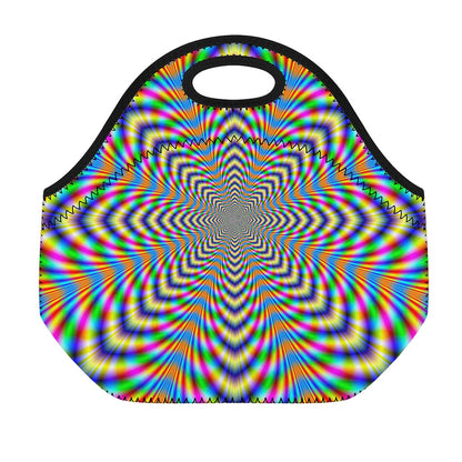 Octagonal Psychedelic Optical Illusion Neoprene Lunch Bag