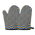 Octagonal Psychedelic Optical Illusion Oven Mitts