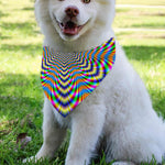 Octagonal Psychedelic Optical Illusion Over The Collar Dog Bandana