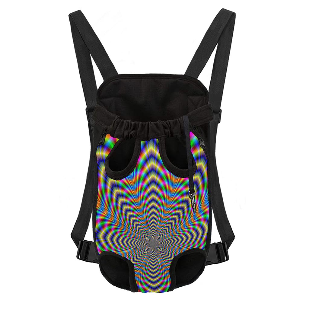 Octagonal Psychedelic Optical Illusion Pet Carrier Backpack