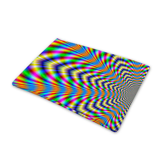 Octagonal Psychedelic Optical Illusion Pet Cooling Mat Cover
