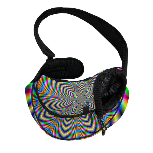 Octagonal Psychedelic Optical Illusion Pet Sling Carrier