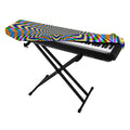 Octagonal Psychedelic Optical Illusion Piano Keyboard Cover