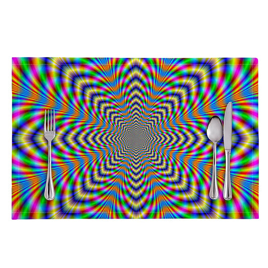 Octagonal Psychedelic Optical Illusion Placemat