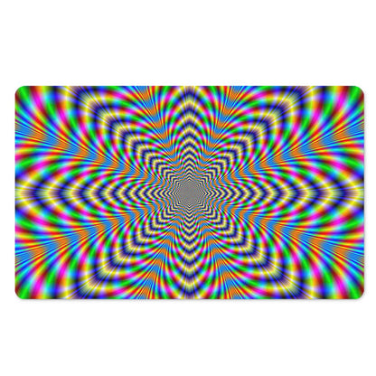 Octagonal Psychedelic Optical Illusion Polyester Doormat