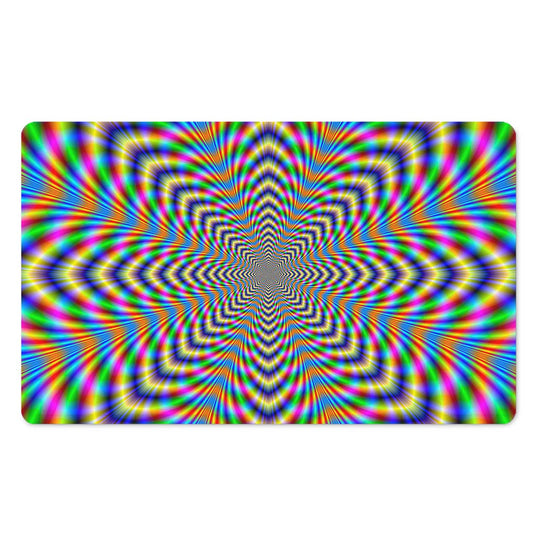 Octagonal Psychedelic Optical Illusion Polyester Doormat