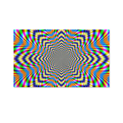 Octagonal Psychedelic Optical Illusion Polyester Flag