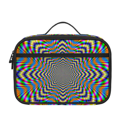 Octagonal Psychedelic Optical Illusion Portable Lunch Bag