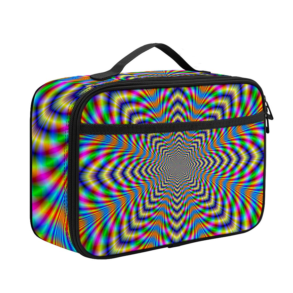 Octagonal Psychedelic Optical Illusion Portable Lunch Bag