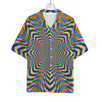 Octagonal Psychedelic Optical Illusion Rayon Hawaiian Shirt