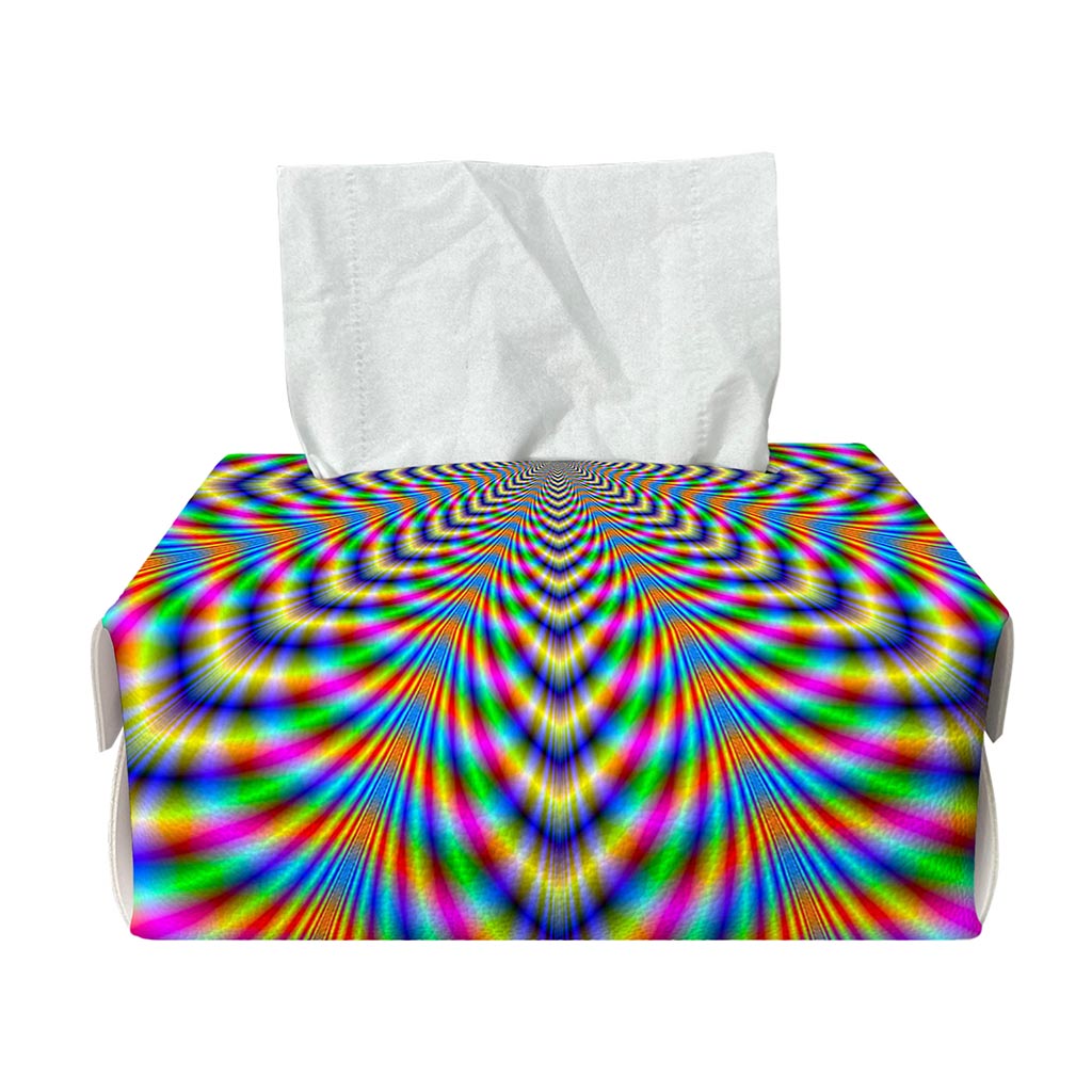 Octagonal Psychedelic Optical Illusion Rectangle Tissue Box Cover