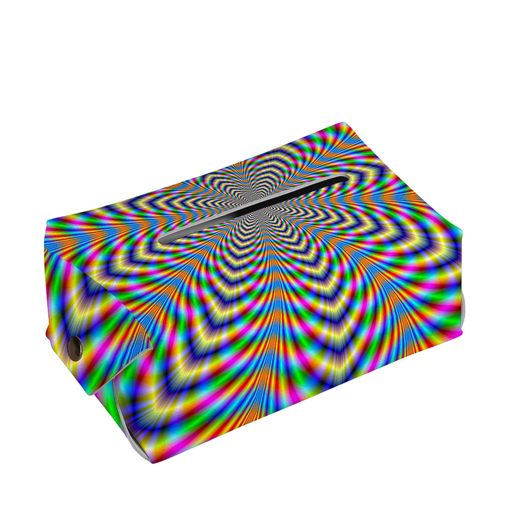 Octagonal Psychedelic Optical Illusion Rectangle Tissue Box Cover