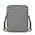 Octagonal Psychedelic Optical Illusion Rectangular Crossbody Bag