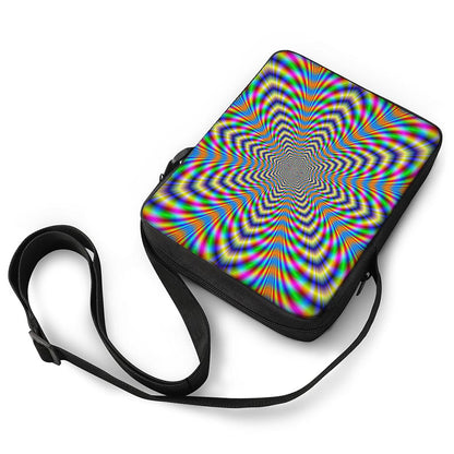 Octagonal Psychedelic Optical Illusion Rectangular Crossbody Bag