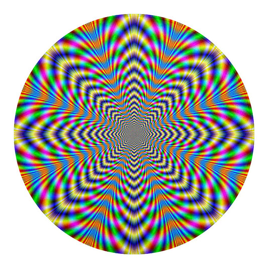 Octagonal Psychedelic Optical Illusion Round Blanket