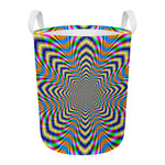 Octagonal Psychedelic Optical Illusion Round Laundry Basket