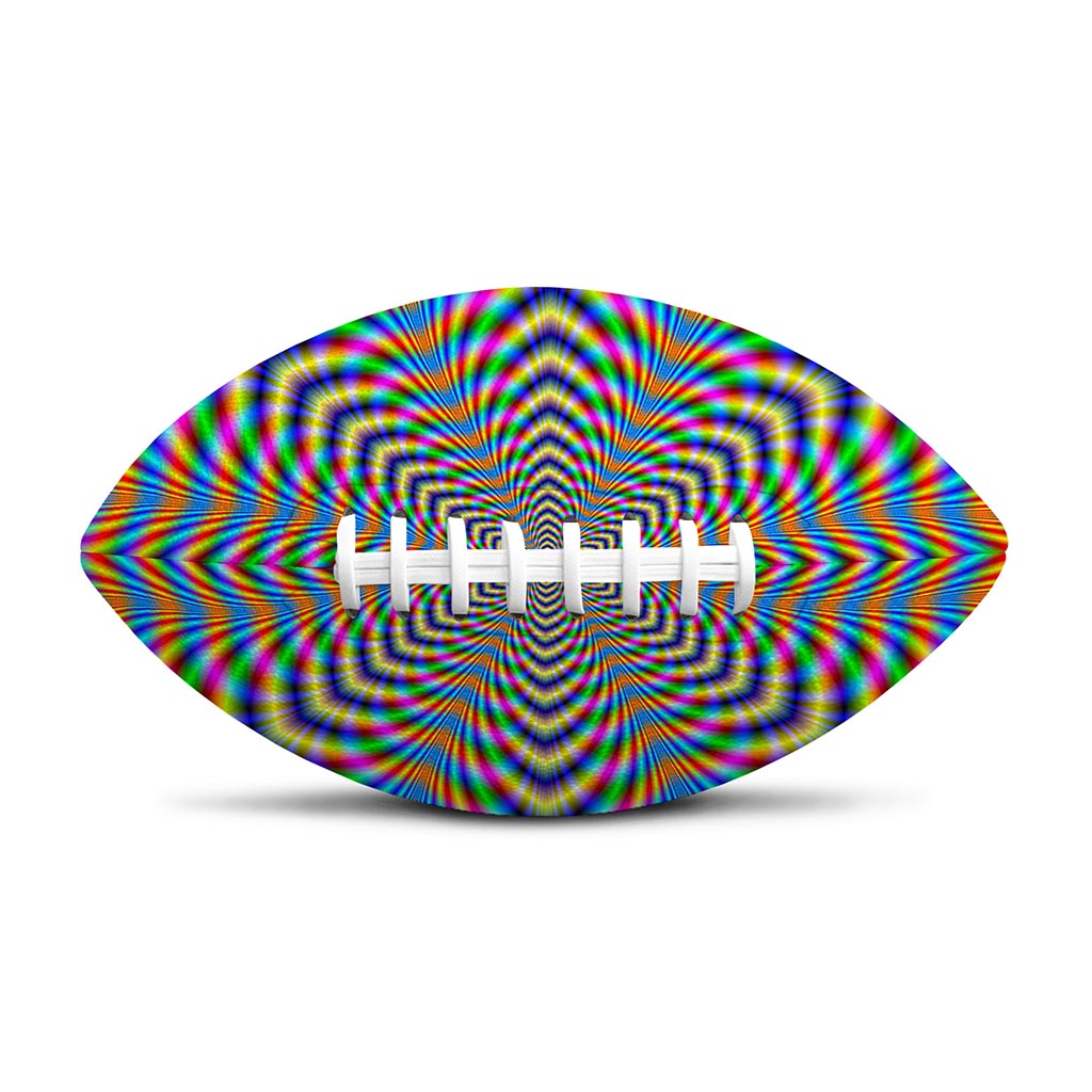 Octagonal Psychedelic Optical Illusion Rugby Ball