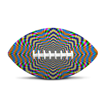 Octagonal Psychedelic Optical Illusion Rugby Ball