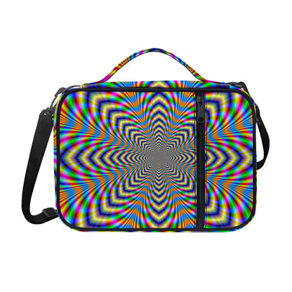 Octagonal Psychedelic Optical Illusion Shoulder Strap Bible Bag