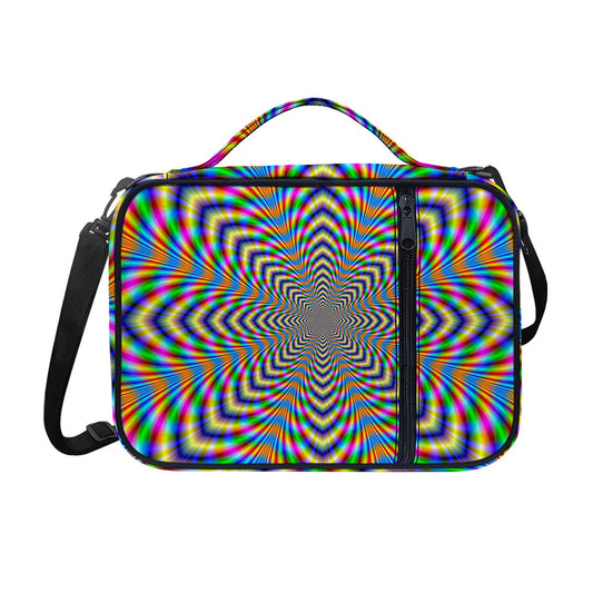 Octagonal Psychedelic Optical Illusion Shoulder Strap Bible Bag