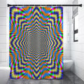 Octagonal Psychedelic Optical Illusion Shower Curtain