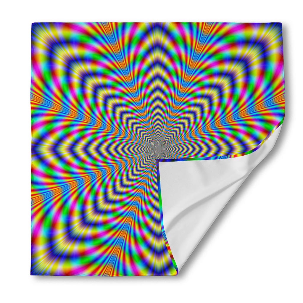 Octagonal Psychedelic Optical Illusion Silk Bandana