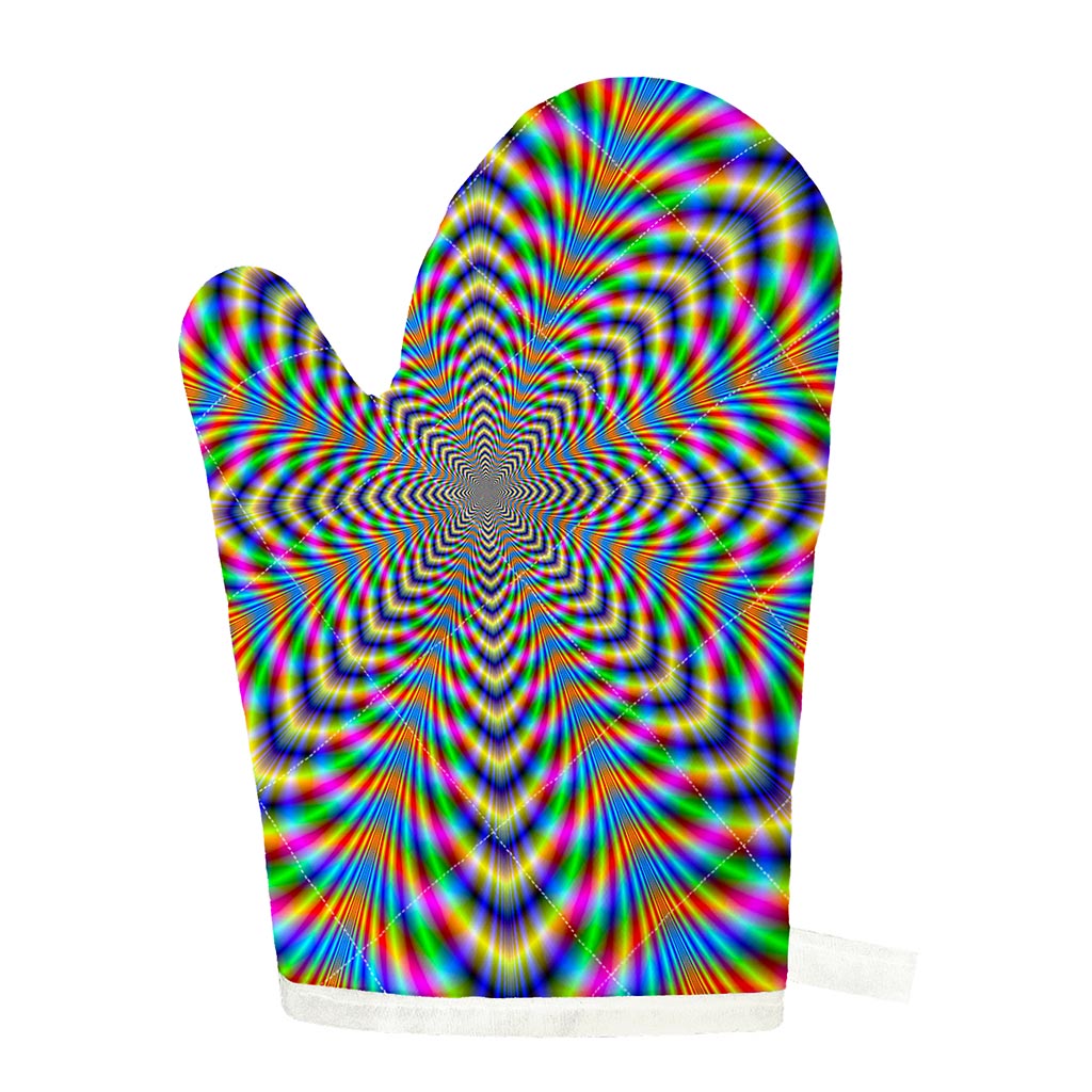 Octagonal Psychedelic Optical Illusion Single Oven Mitt