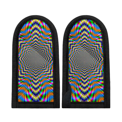 Octagonal Psychedelic Optical Illusion Skillet Handle Cover