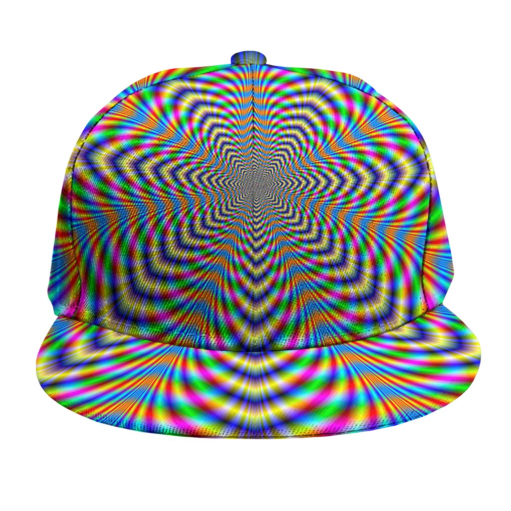 Octagonal Psychedelic Optical Illusion Snapback Cap