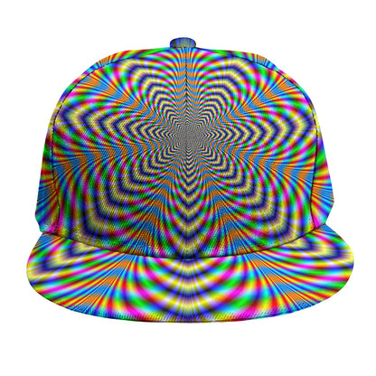 Octagonal Psychedelic Optical Illusion Snapback Cap