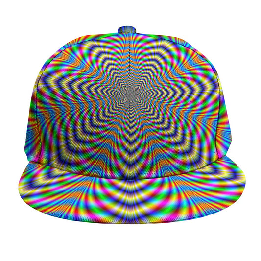 Octagonal Psychedelic Optical Illusion Snapback Cap