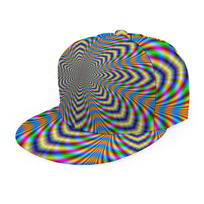 Octagonal Psychedelic Optical Illusion Snapback Cap