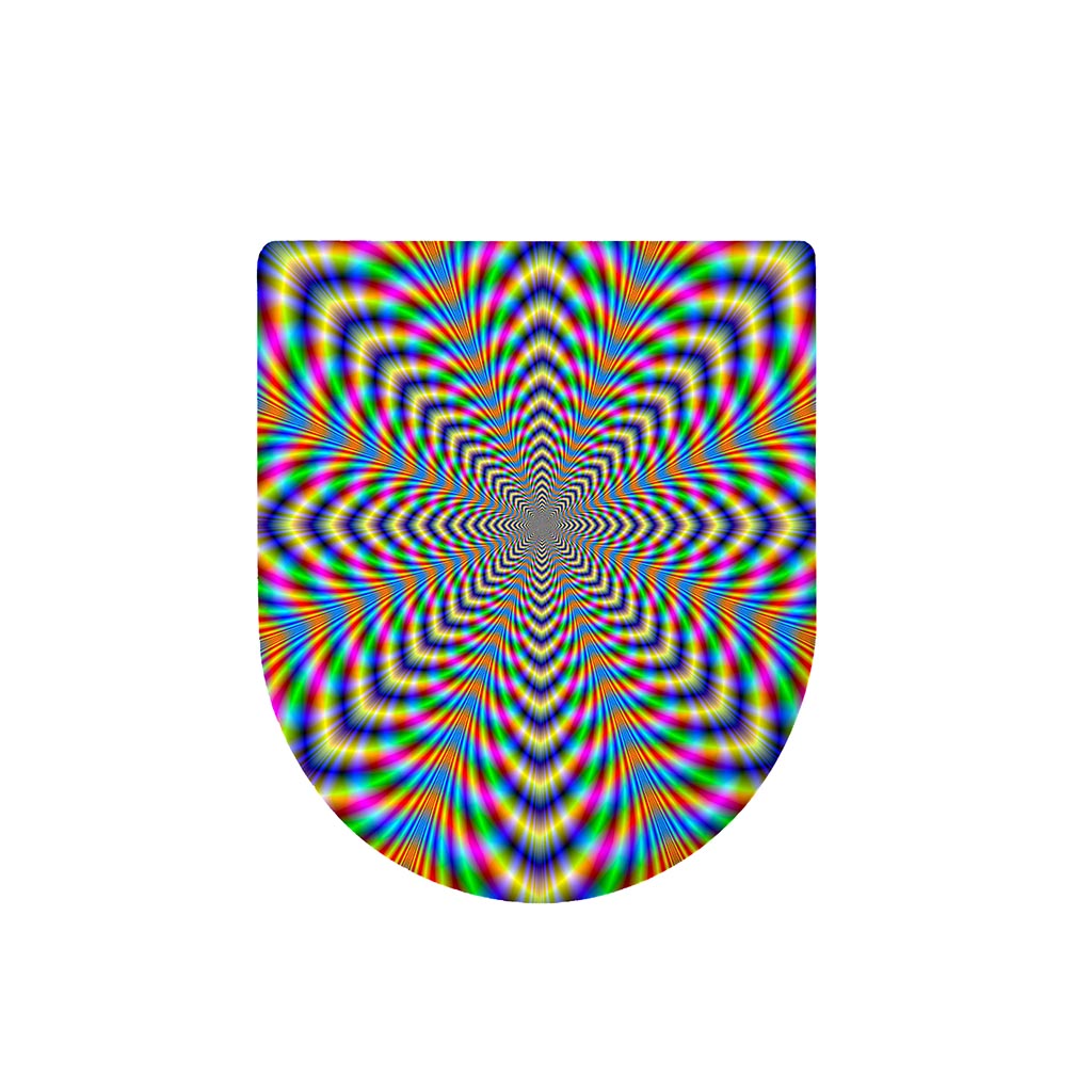 Octagonal Psychedelic Optical Illusion Toilet Lid Cover