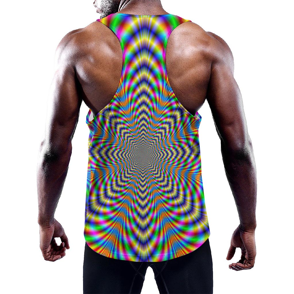 Octagonal Psychedelic Optical Illusion Training Tank Top
