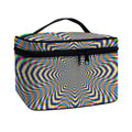 Octagonal Psychedelic Optical Illusion Travel Makeup Bag